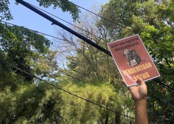 Pekerja Bandung Zoo Gelar Demo Tuntut Pembukaan Kebun Binatang