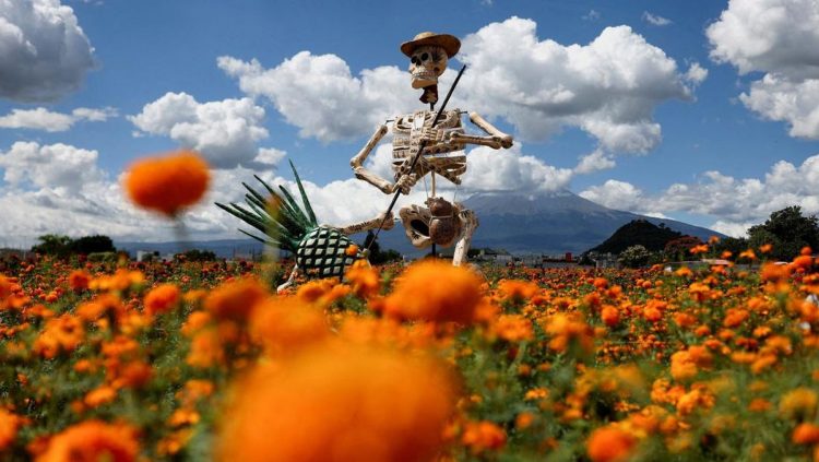 Tengkorak Raksasa Memperindah Hari Orang Mati di Meksiko